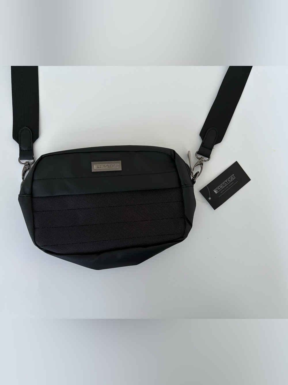 Black Belt Bag with Quilted Front